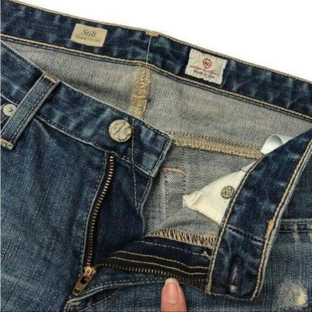 AG Adriano Goldschmied The Stilt Cigarette Leg Skinny Distressed Jean Size 26 - Picture 4 of 10